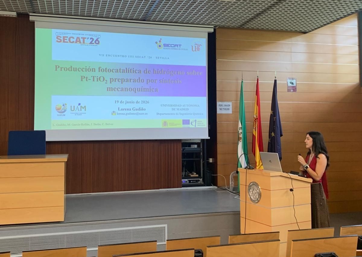 Dra. Lorena Gudiño Gutiérrez en el VII Encuentro de Jóvenes Investigadores
            de la SECAT